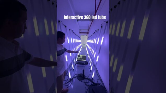 360° Pixel Tube Interactive Installation, powered by TouchDesigner + Leap Motion