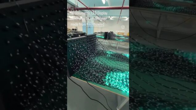 3D Volumetric LED Display in testing and aging control by Touchdesigner