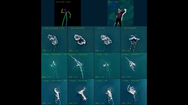"dancing waves" – experiment in TouchDesigner with StreamDiffusion