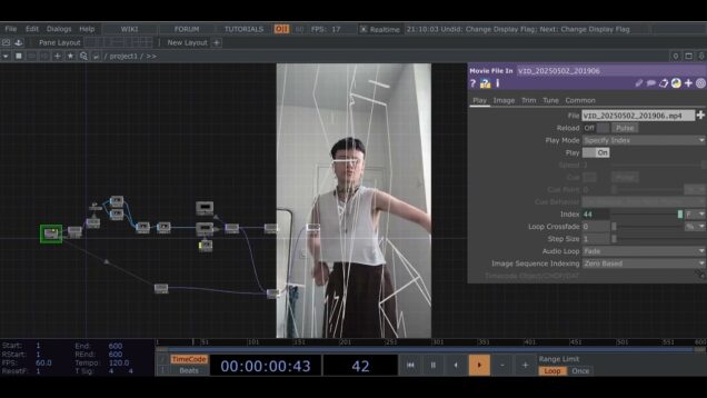 Expérimentation interactivité – TouchDesigner