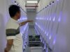 Interactive 360Degrees LED Pixel Tube Control by Touchdesigner + Leapmotion