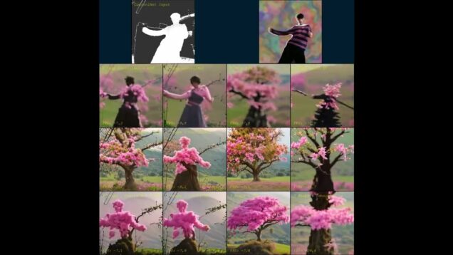 "pink tree" – experiment in TouchDesigner with StreamDiffusion