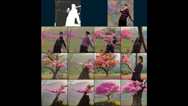 "pink tree" – experiment in TouchDesigner with StreamDiffusion