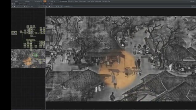 touchdesigner手勢交互___清明上河圖