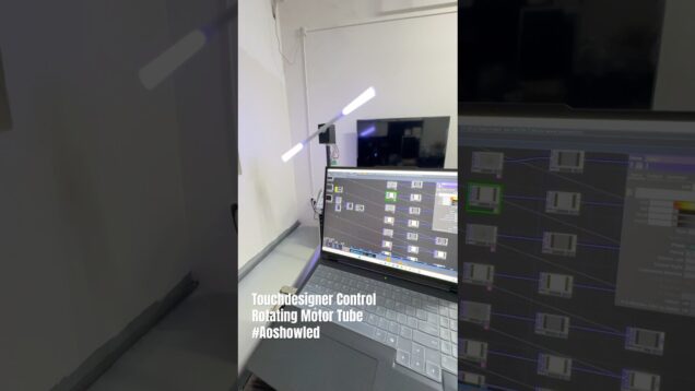 Touchdesigner control rotating motor 360 tube kinetic