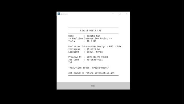 TouchDesigner x Receipt Printer