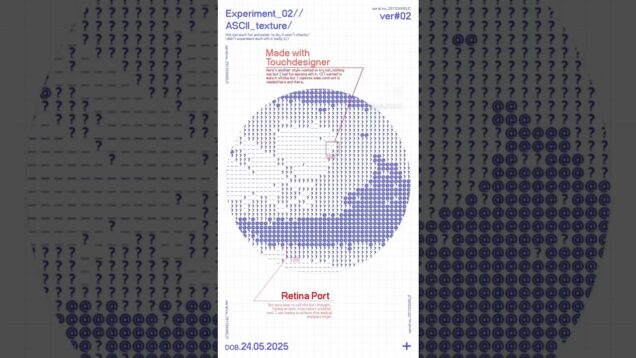 ASCII Art on Touchdesigner #aftereffects #touchdesigner