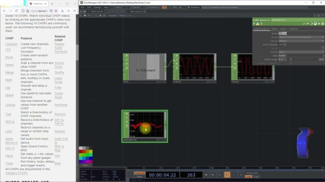 AUDIO DEVICE IN – CHOP OPERATORS TOUCHDESIGNER – PARTE M