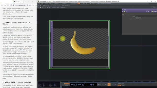 CABLES – TOUCHDESIGNER  ELEMENTOS BASICOS – PARTE I