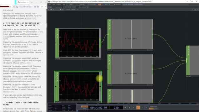 CATEGORIAS OPERADORES – TOUCHDESIGNER  ELEMENTOS BASICOS – PARTE H