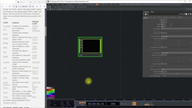 CONSTANT – CHOP OPERATORS TOUCHDESIGNER – PARTE B