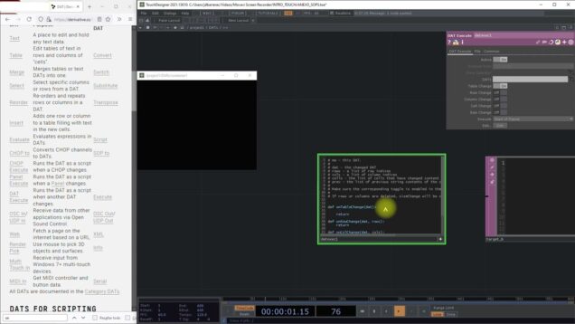 DAT EXECUTE – DAT OPERATORS TOUCHDESIGNER – PARTE K
