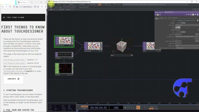 INTERFAZ USUARIO – TOUCHDESIGNER  ELEMENTOS BASICOS – PARTE B