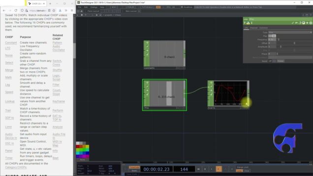 LFO – CHOP OPERATORS TOUCHDESIGNER – PARTE C