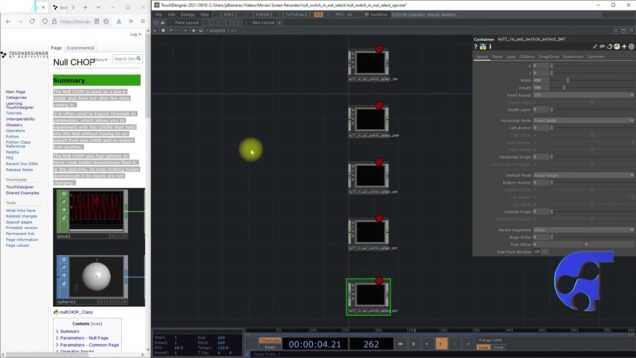 NULL – OPERADORES COMUNES TOUCHDESIGNER – PARTE A