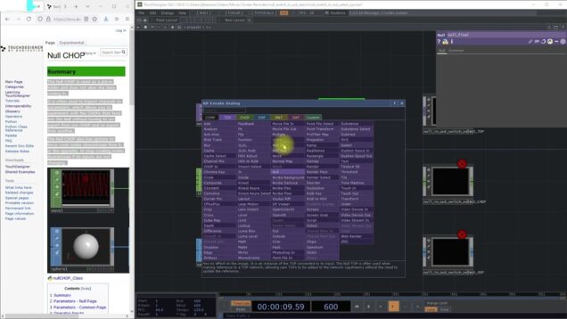 NULL – OPERADORES COMUNES TOUCHDESIGNER – PARTE B