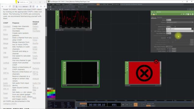 OSC IN – CHOP OPERATORS TOUCHDESIGNER – PARTE N