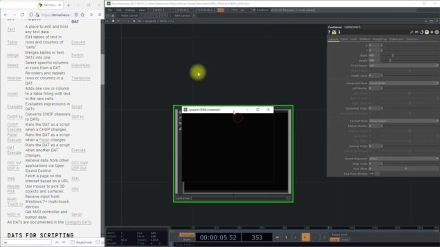 PANEL EXECUTE – DAT OPERATORS TOUCHDESIGNER – PARTE J