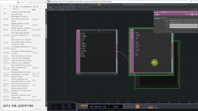 REORDER – DAT OPERATORS TOUCHDESIGNER – PARTE E