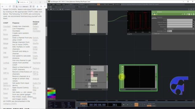 SELECT – CHOP OPERATORS TOUCHDESIGNER – PARTE E