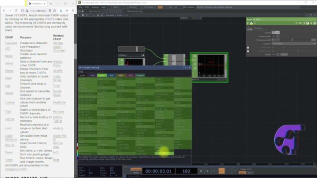 SOP TO – CHOP OPERATORS TOUCHDESIGNER – PARTE K