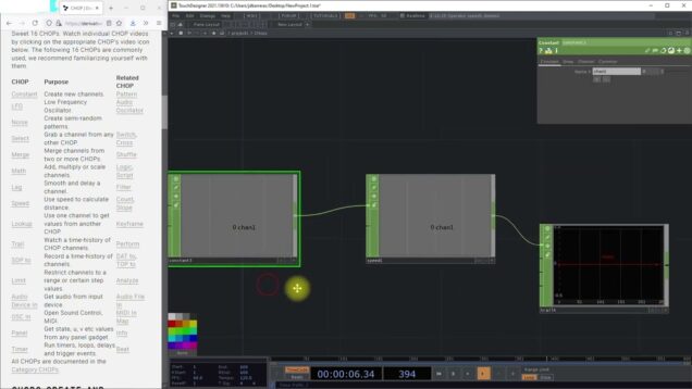 SPEED – CHOP OPERATORS TOUCHDESIGNER – PARTE H