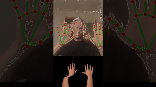 hand avatar using MediaPipe in #touchdesigner
