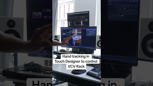 Hand tracking in Touch Designer controlling VCV Rack #vcvrack #touchdesigner