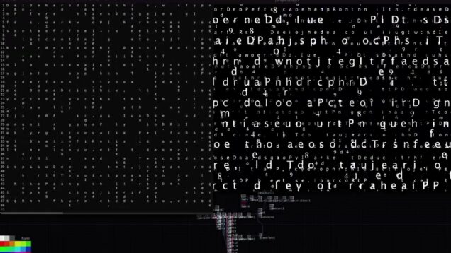 Matrix of numbers-TouchDesigner.I used PD to clone the sound part of Ryoji Ikeda.
