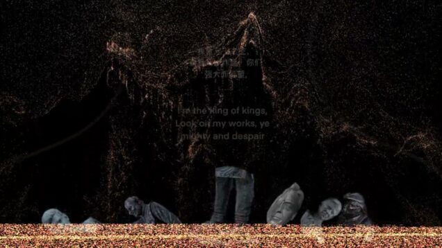 Ozymandius poem adaptation into Interactive Touchdesigner Installation.