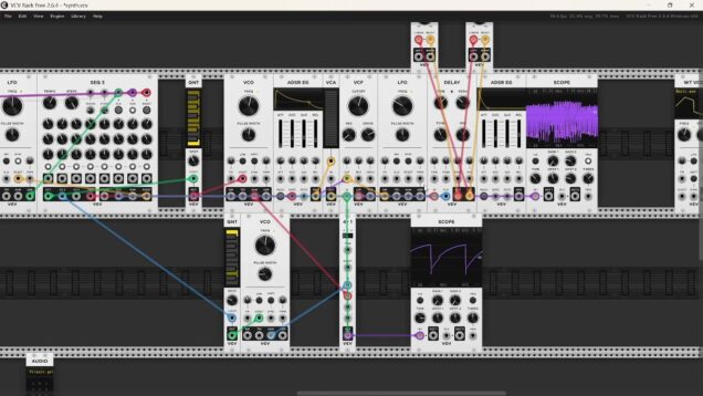 VCV rack 2 audio reactive test in Touchdesigner