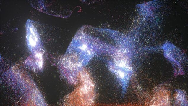 ARP dance particle ocean | VJ design by Touchdesigner