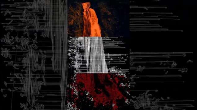 Audioreactive waterfall expansion #touchdesigner #electronicmusic #ascii