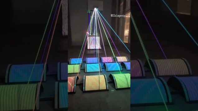 #installationart#lightsculpture#lasermapping#projectionmapping@touchdesigner#lasers#cellularautomata