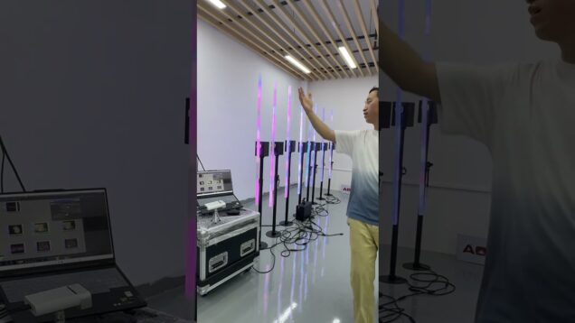 Real-time interactive TouchDesigner control Rotating motor 360 Tube