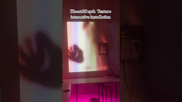 simulating the invisible glass wall in an alternative reality #touchdesigner #kinect #interactive