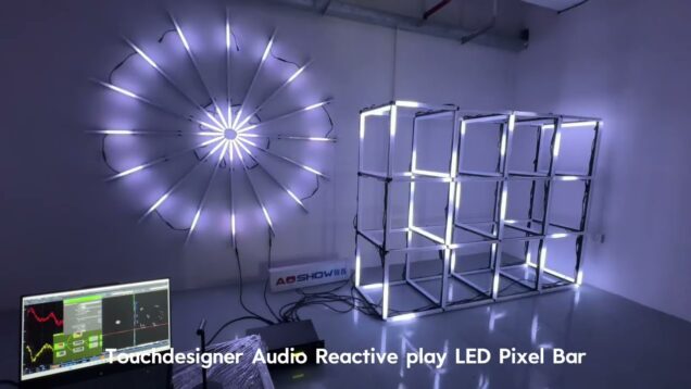 Touchdesigner Audio Reactive Control LED Pixel Bar Strip Light