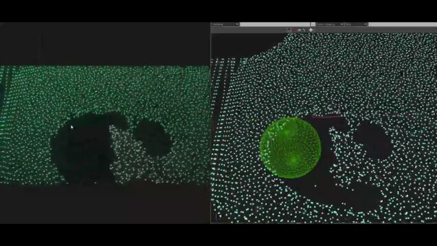 Touchdesigner NvidiaFlexSolver Fluid Simulation test1
