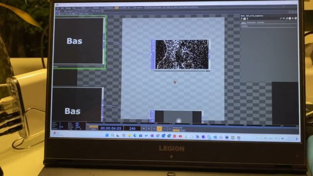 TouchDesigner process from TUIO generates effect then flush to NDI