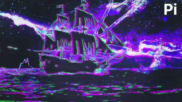 Vintage film visualization Aurora waves – TOUCHDESIGNER Audiovisual