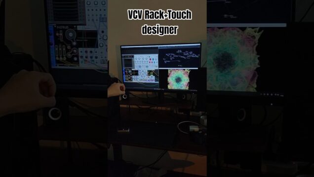 Control audio and visual with your hand. #leapmotion #vcvrack  #touchdesigner