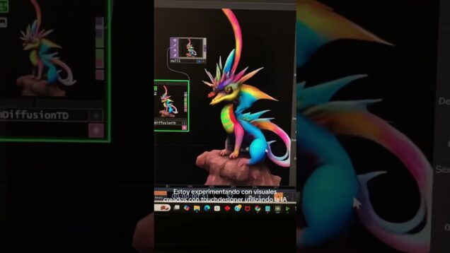 Experimentando con la #ia creando #artegenerativo en #touchdesigner
