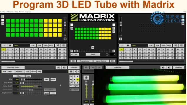 Program led pixel stick rgb stage light bar with TouchDesigner software for nightclub concert events