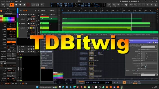 TDBitwig – TouchDesigner & Bitwig Studio 6.  @TuriaArt 03.09.2025