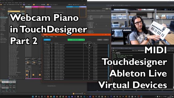 Webcam Piano | Part 2: Touchdesigner, MIDI, Ableton Live