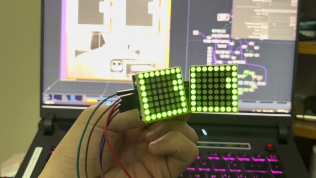 8×8 LED Matrix + TouchDesigner + MediaPipe = ?