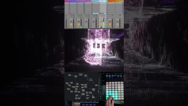 AV workflow in #touchdesigner & #ableton with #push2 || #audioreactive #tdableton #glitchart