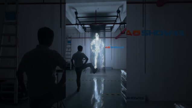 Human Interactive 3D Volumetric LED Display / Matrix Light / LED Cube Touchdesigner + Kinect2