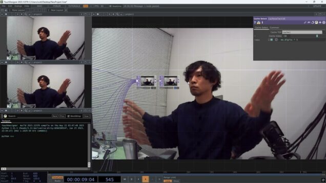 Thousand-Armed Kannon effect with Cache Select TOP effect in TouchDesigner