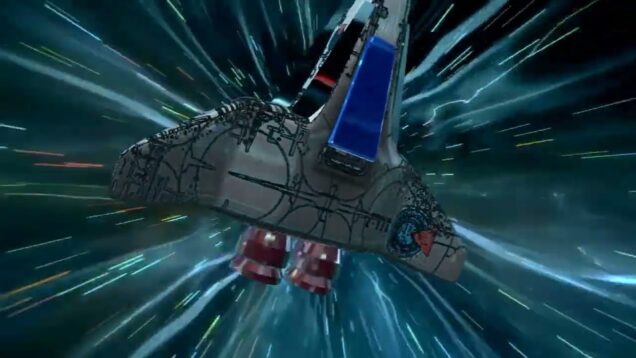 TouchDesigner Demo – 3D Blender Spaceship in an Audio-Reactive Immersive Wormhole Scene